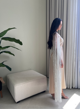 Load image into Gallery viewer, Luxurious Crepe Silk Kaftan with Embellished Sheer Sleeves