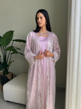 Load image into Gallery viewer, Elegant Two-Layer Embellished Crepe Silk Kaftan
