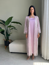 Load image into Gallery viewer, Elegant Two-Layer Embellished Crepe Silk Kaftan
