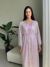 Load image into Gallery viewer, Elegant Two-Layer Embellished Crepe Silk Kaftan
