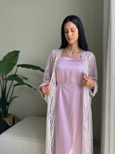 Load image into Gallery viewer, Elegant Two-Layer Embellished Crepe Silk Kaftan
