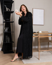 Load image into Gallery viewer, The Black Lace Abaya
